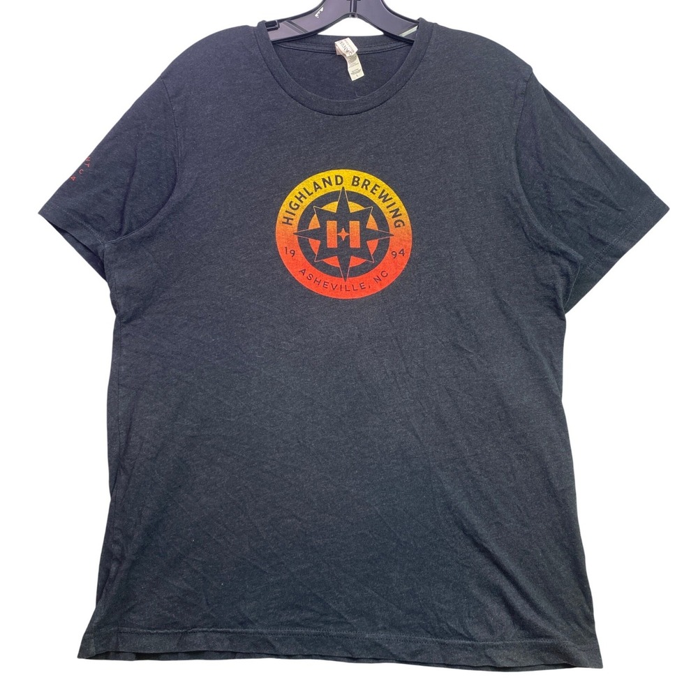 Highland Brewing Shirt Mens Large Beer Advertising Staff Grunge Streetwear